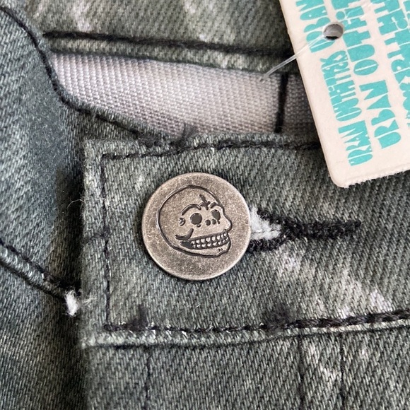 NWT! Urban Outfitters Cheap Monday Skyscraper jeans size 30 skeleton goth fall - Picture 7 of 17